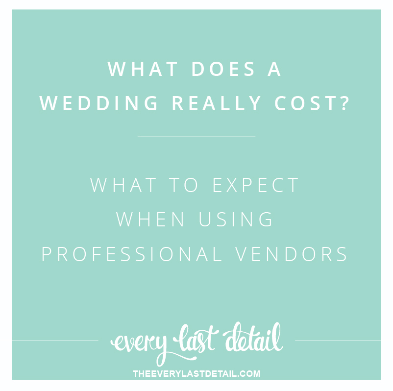 What Does A Wedding Cost? What To Expect When Using Professional Vendors via TheELD.com
