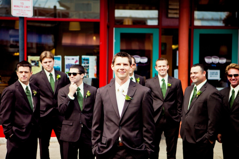 Modern, Elegant Green & Brown Fall Wedding via TheELD.com