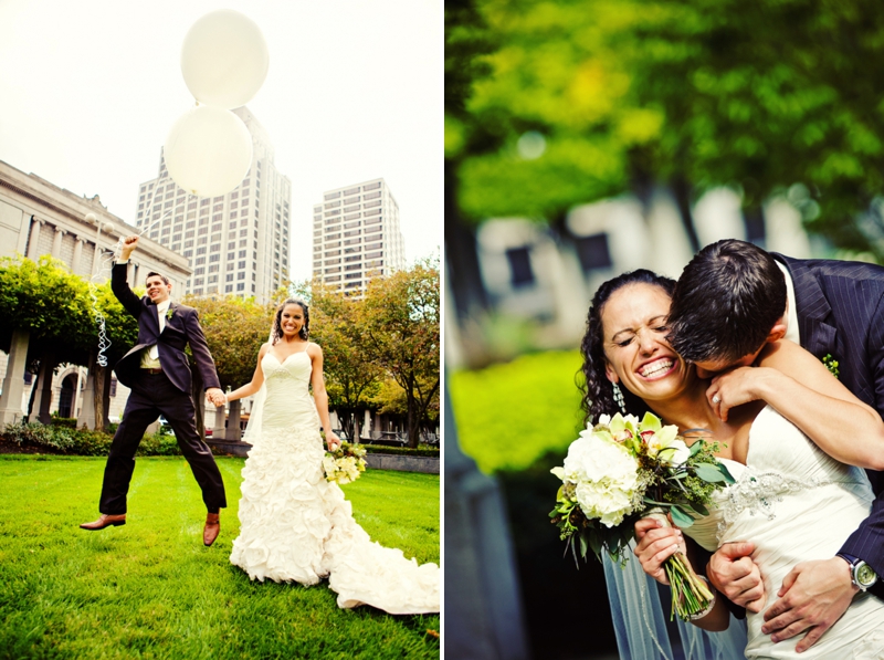 Modern, Elegant Green & Brown Fall Wedding via TheELD.com