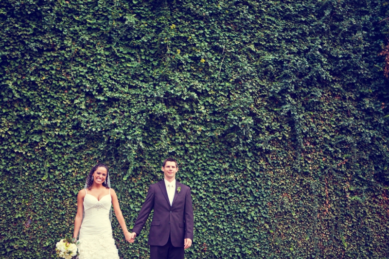 Modern, Elegant Green & Brown Fall Wedding via TheELD.com