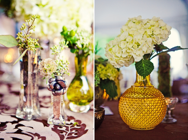 Modern, Elegant Green & Brown Fall Wedding via TheELD.com