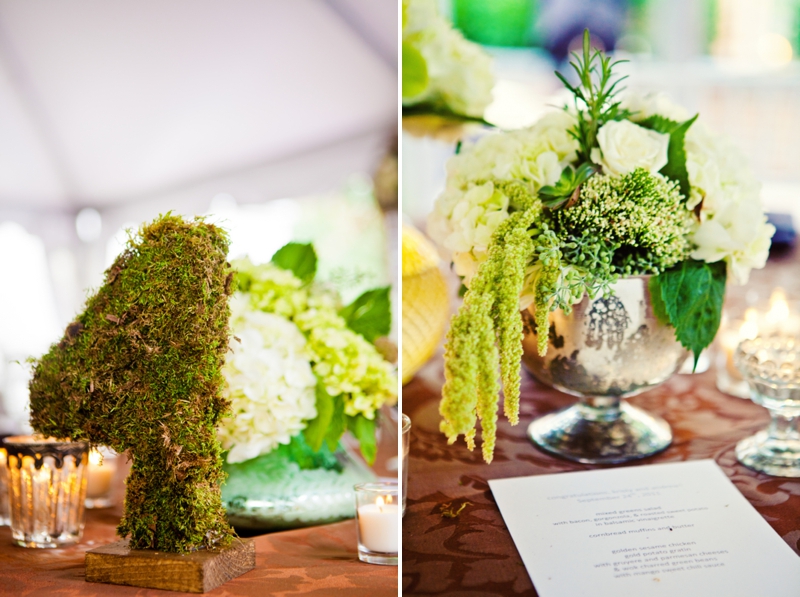 Modern, Elegant Green & Brown Fall Wedding via TheELD.com