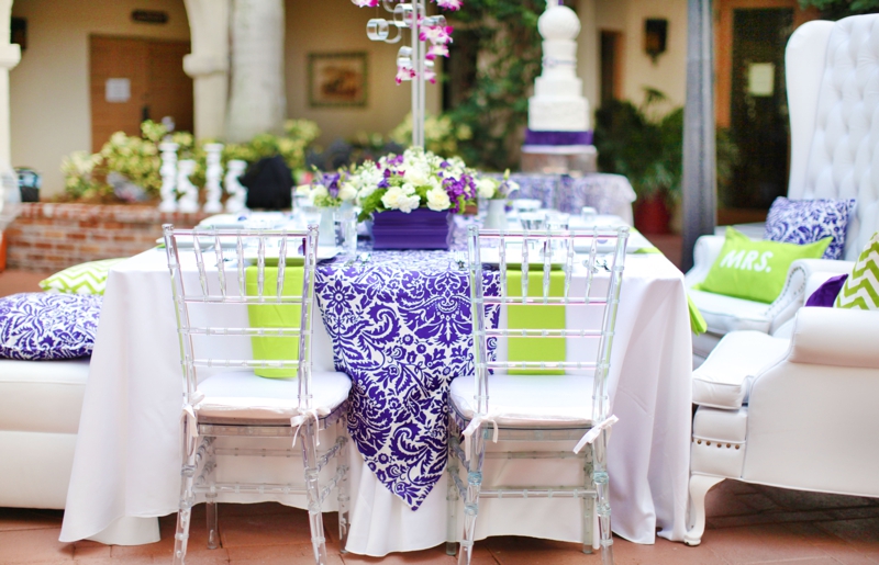 Modern Baroque Purple & Green Wedding Inspiration via TheELD.com