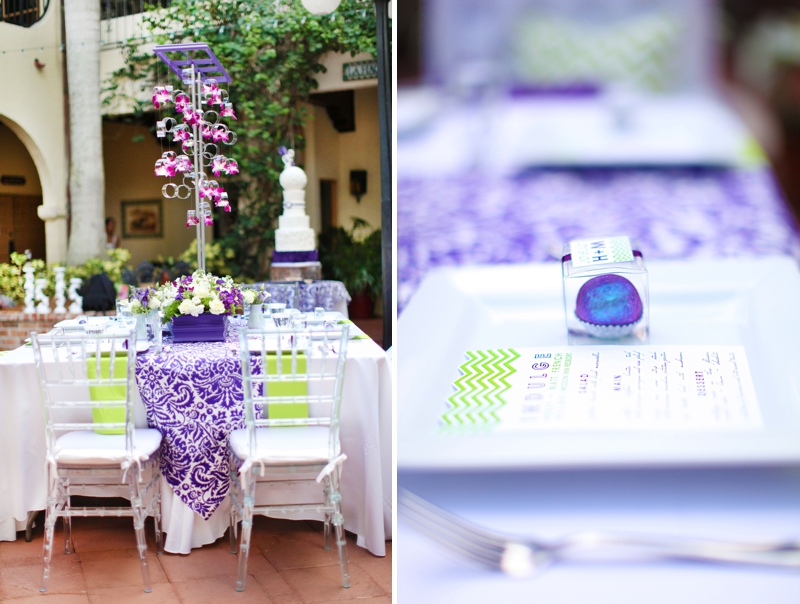 Modern Baroque Purple & Green Wedding Inspiration via TheELD.com