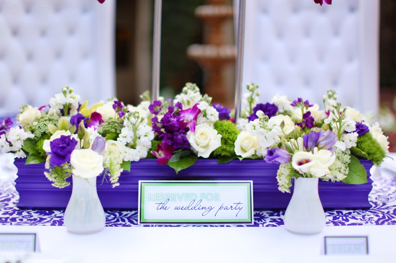 Modern Baroque Purple & Green Wedding Inspiration via TheELD.com