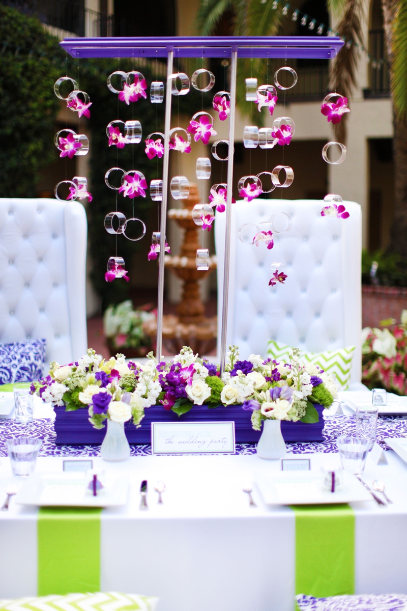 Modern Baroque Purple & Green Wedding Inspiration via TheELD.com