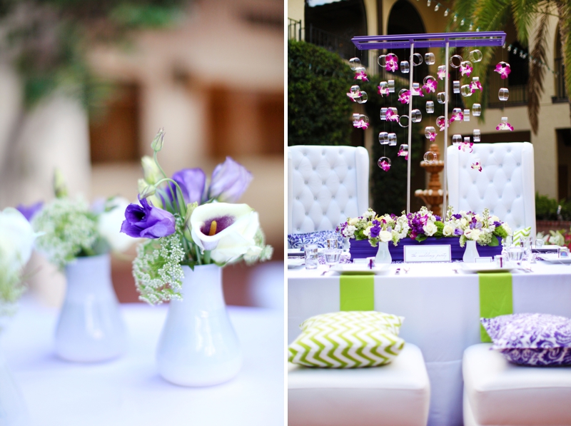 Modern Baroque Purple & Green Wedding Inspiration via TheELD.com