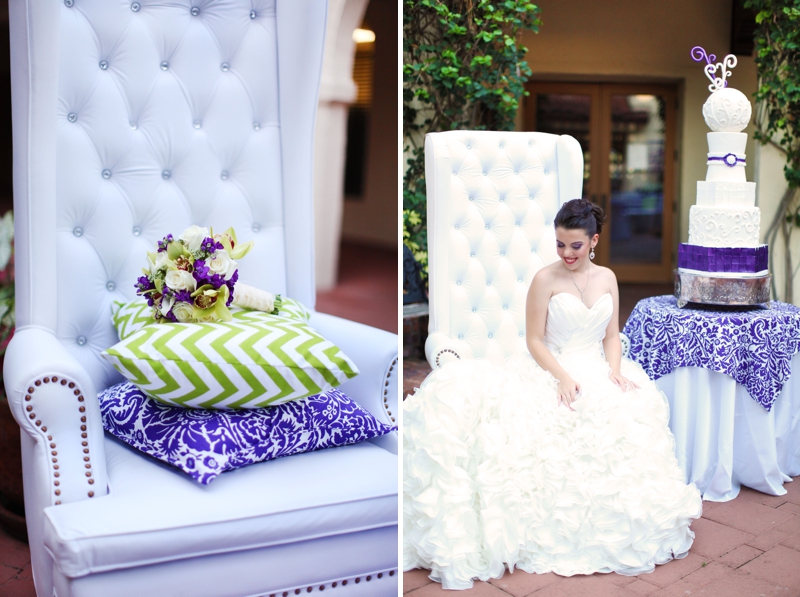 Modern Baroque Purple & Green Wedding Inspiration via TheELD.com