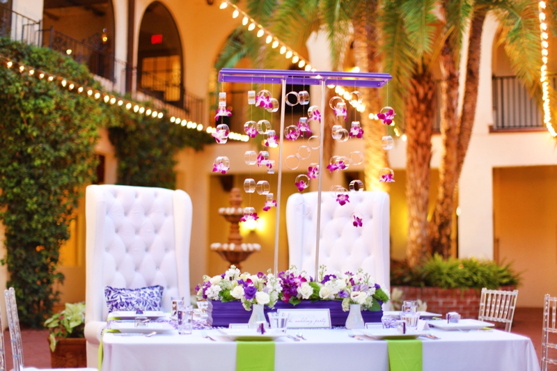 Modern Baroque Purple & Green Wedding Inspiration via TheELD.com