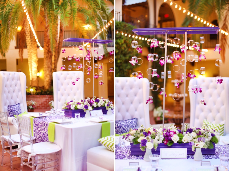 Modern Baroque Purple & Green Wedding Inspiration via TheELD.com