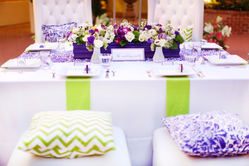 Modern Baroque Purple & Green Wedding Inspiration via TheELD.com