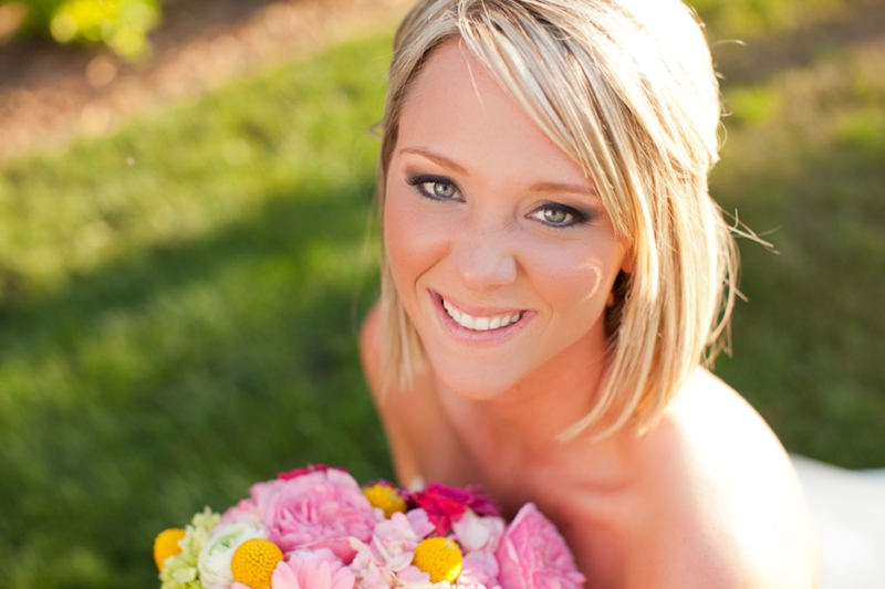 Pink, Aqua & Yellow Wedding By Flaire Weddings via TheELD.com