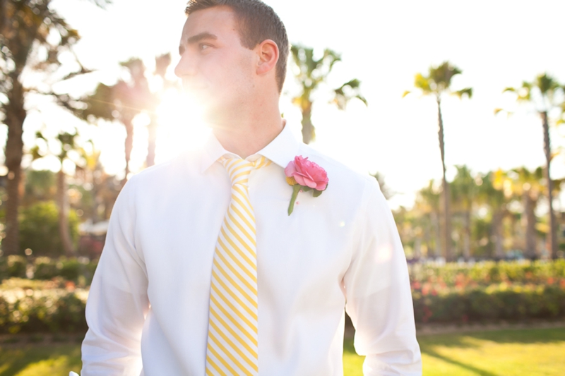 Pink, Aqua & Yellow Wedding By Flaire Weddings via TheELD.com