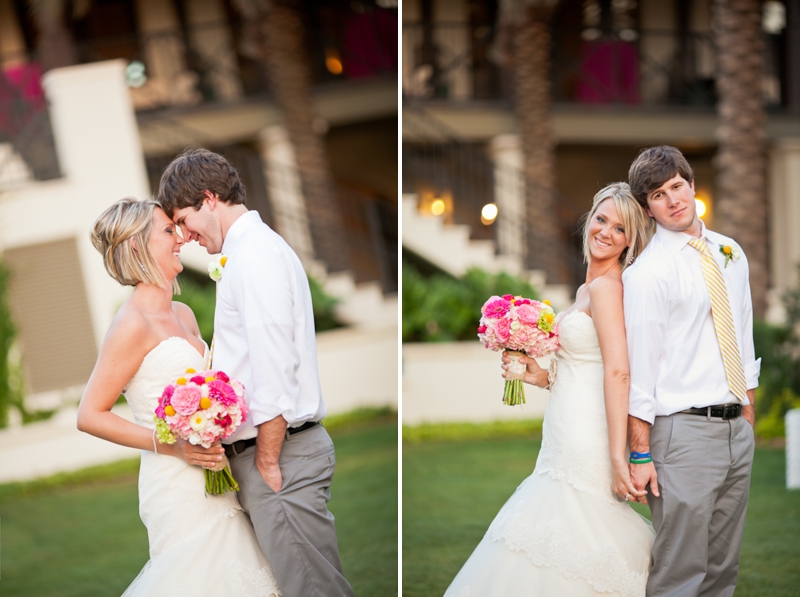 Pink, Aqua & Yellow Wedding By Flaire Weddings via TheELD.com