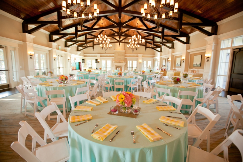 Pink, Aqua & Yellow Wedding By Flaire Weddings via TheELD.com