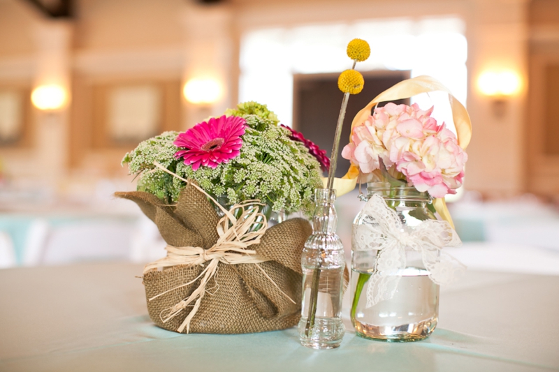 Pink, Aqua & Yellow Wedding By Flaire Weddings via TheELD.com