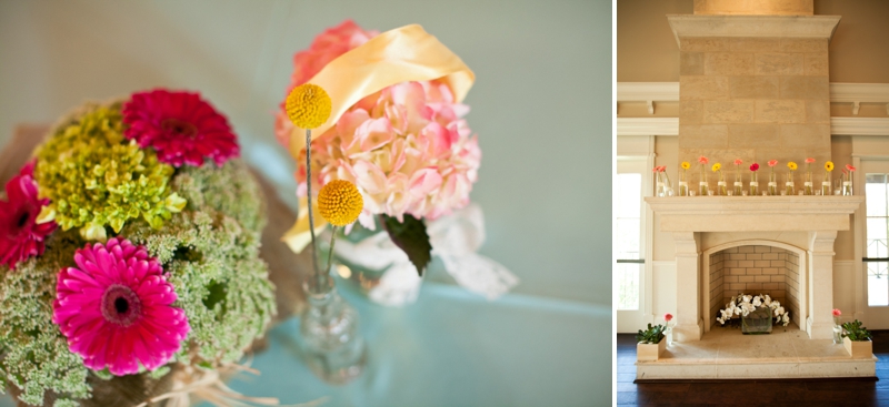 Pink, Aqua & Yellow Wedding By Flaire Weddings via TheELD.com