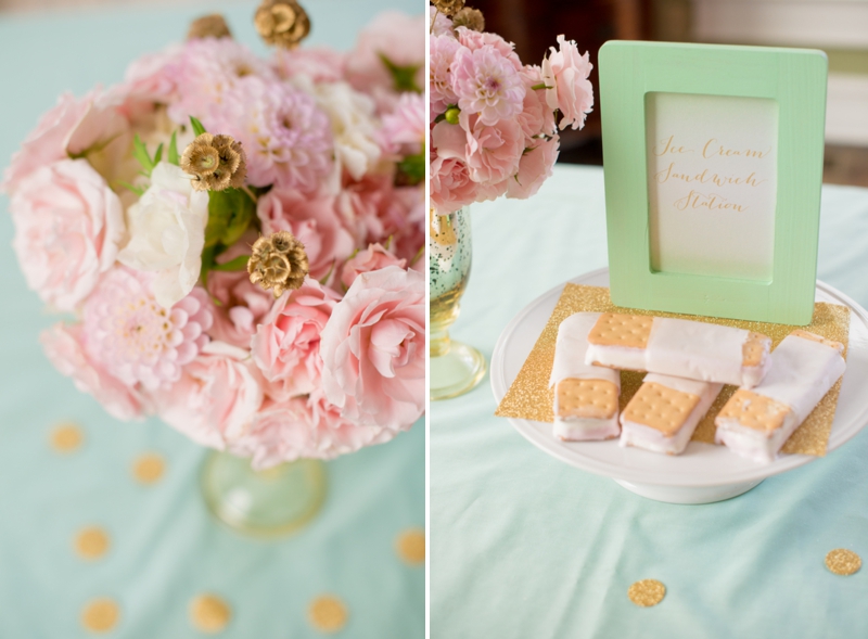 Pink, Mint & Gold Wedding Inspiration via TheELD.com