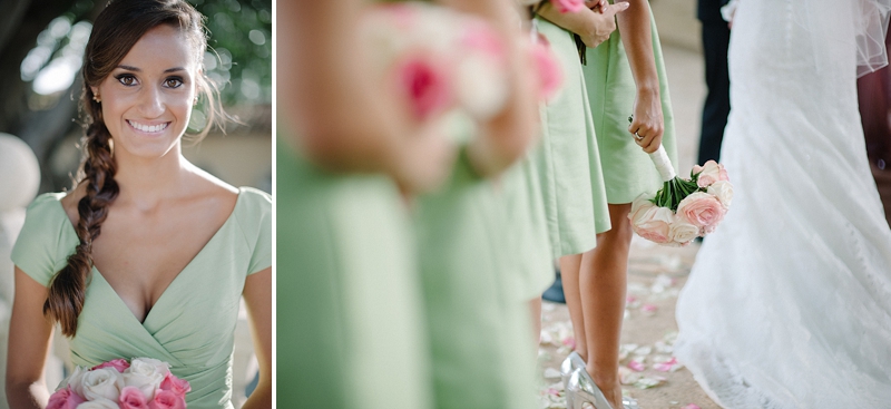 Pale Pink and Mint Green Florida Wedding via TheELD.com