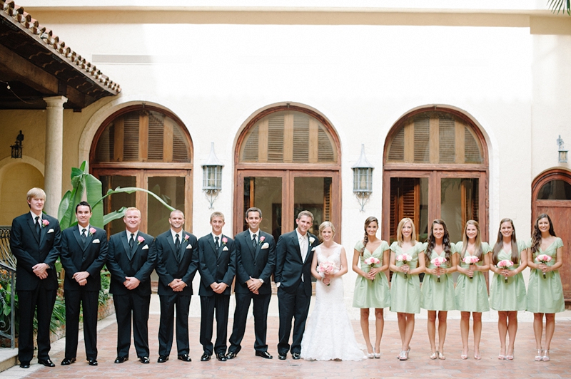 Pale Pink and Mint Green Florida Wedding via TheELD.com