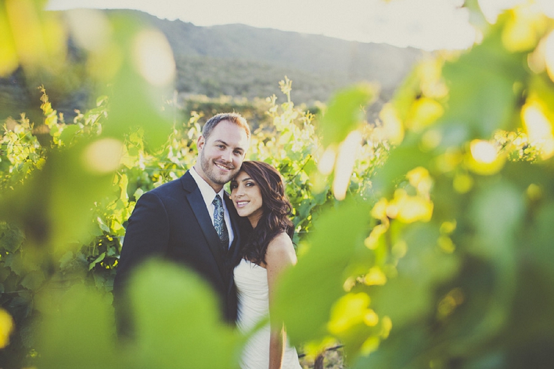 Rustic Peach & Aqua California Vineyard Wedding via TheELD.com