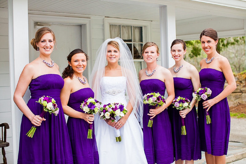 Vintage Purple & Green North Carolina Wedding via TheELD.com
