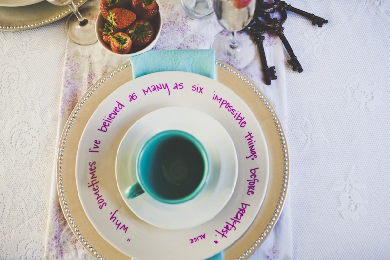 Eclectic Alice In Wonderland Wedding Inspiration via TheELD.com