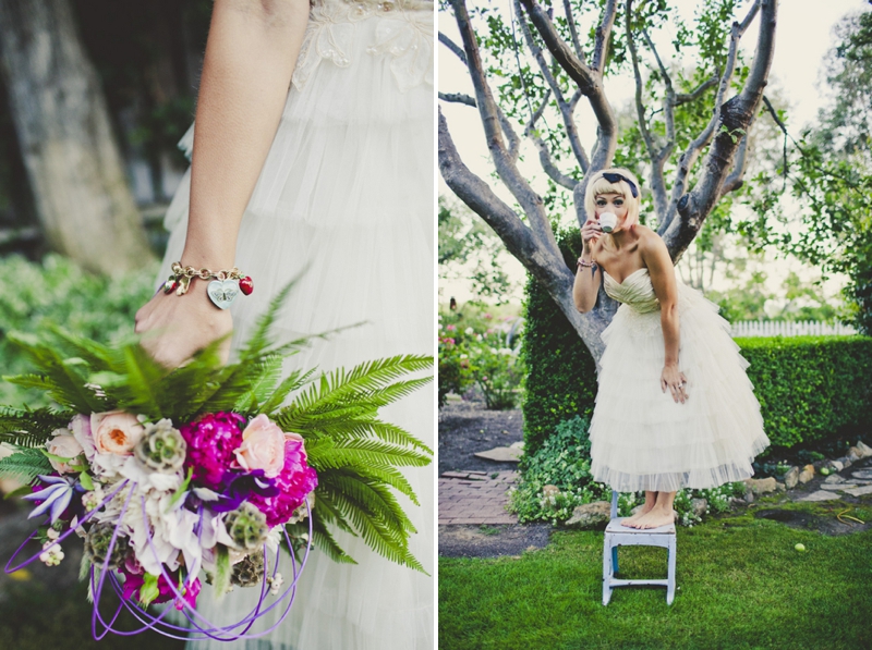 Eclectic Alice In Wonderland Wedding Inspiration via TheELD.com