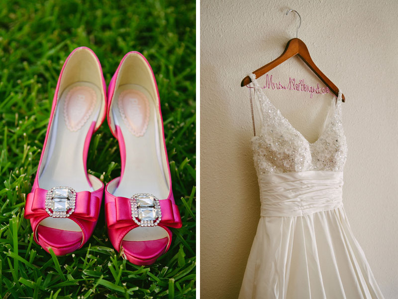 Vintage Inspired Pink and Aqua Texas Wedding via TheELD.com
