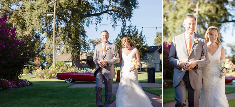 Rustic Orange & Gray California Vineyard Wedding via TheELD.com