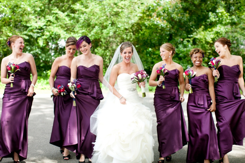 Elegant Eggplant & Navy North Carolina Wedding via TheELD.com