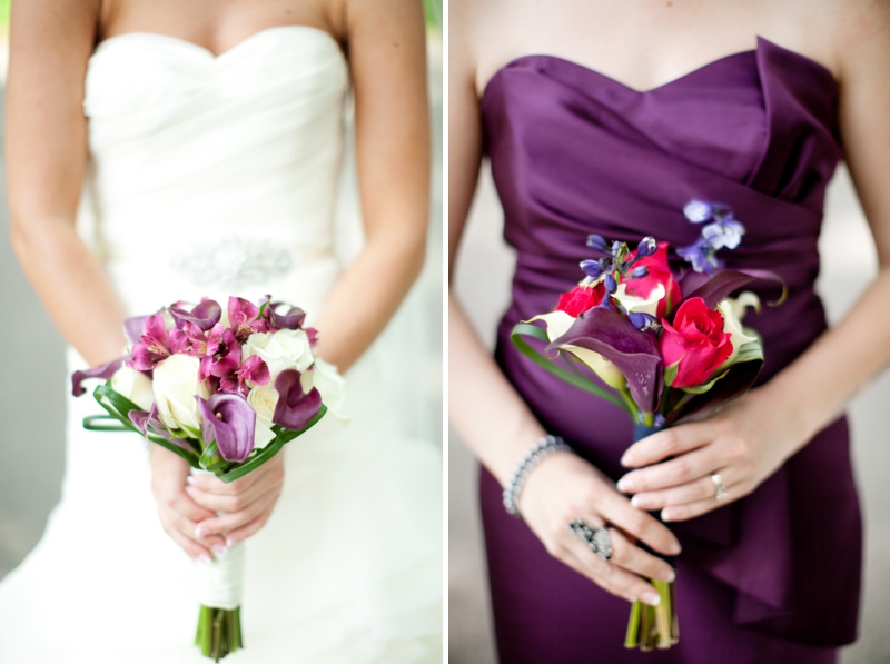 Elegant Eggplant & Navy North Carolina Wedding via TheELD.com