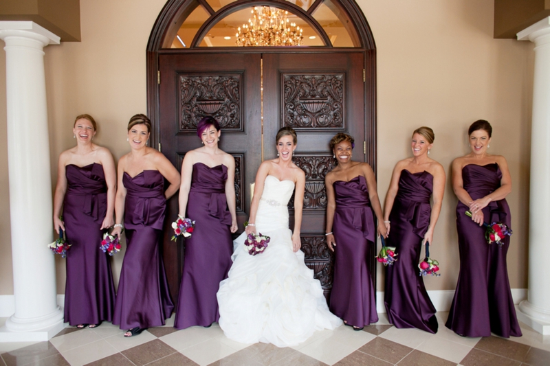 Elegant Eggplant & Navy North Carolina Wedding via TheELD.com