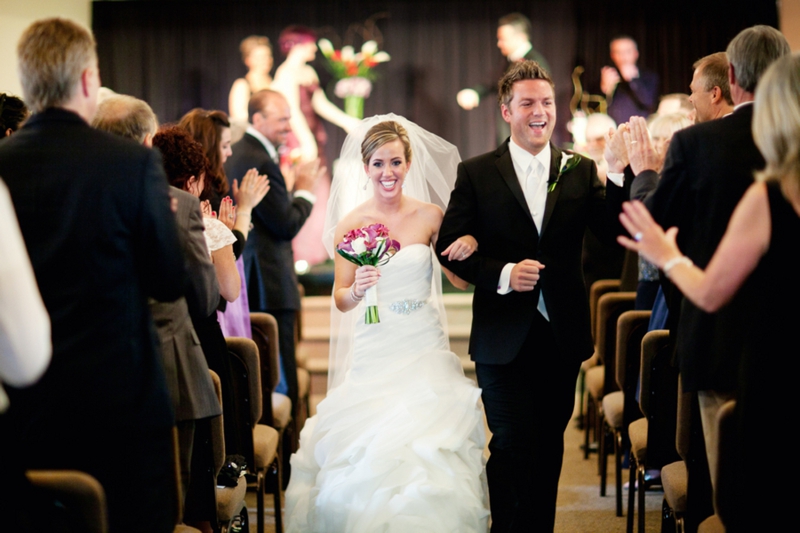 Elegant Eggplant & Navy North Carolina Wedding via TheELD.com