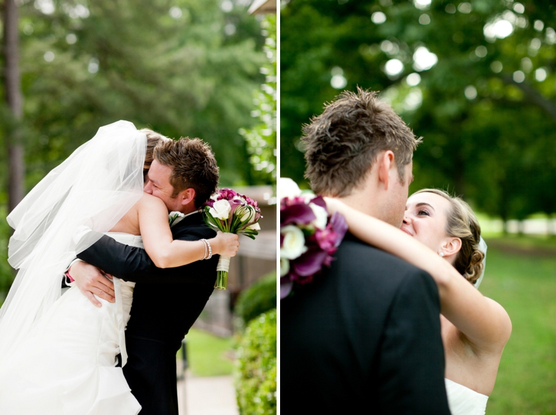 Elegant Eggplant & Navy North Carolina Wedding via TheELD.com