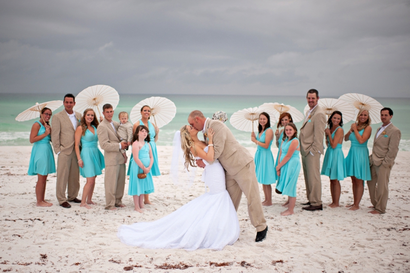 Aqua Florida Beach Wedding via TheELD.com