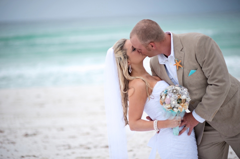 Aqua Florida Beach Wedding via TheELD.com