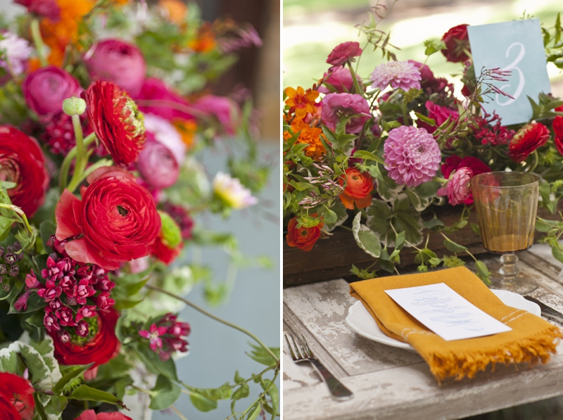 Colorful Fall Wedding Inspiration  via TheELD.com