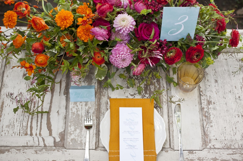 Colorful Fall Wedding Inspiration  via TheELD.com