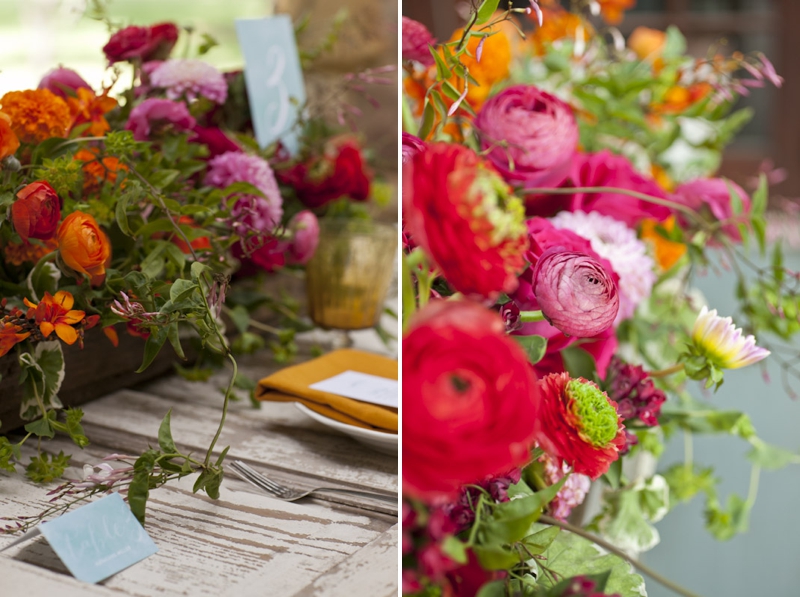 Colorful Fall Wedding Inspiration  via TheELD.com