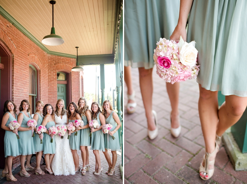 A Pink, Mint, and Burlap Wedding via TheELD.com