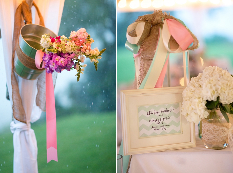 A Pink, Mint, and Burlap Wedding via TheELD.com