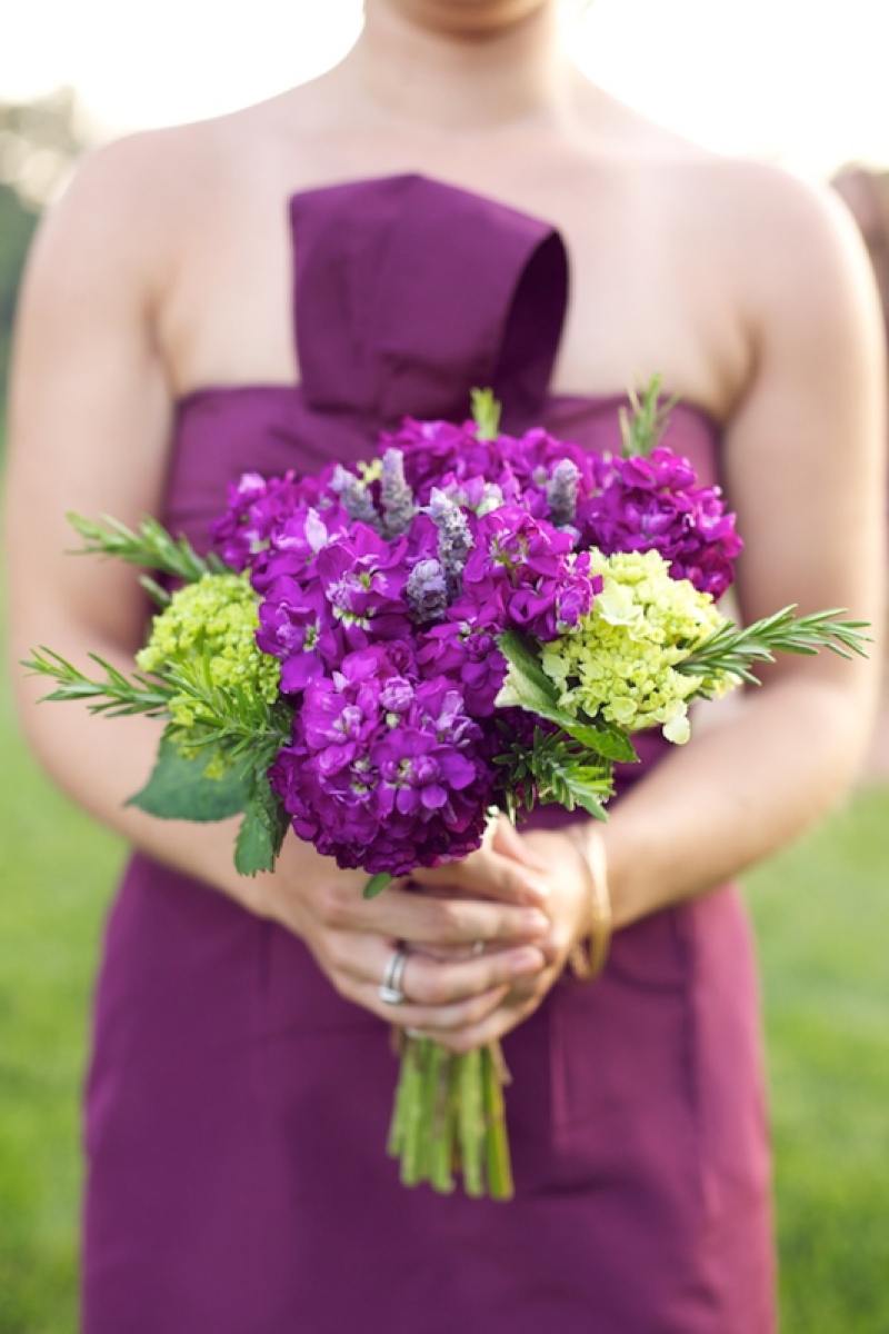 Purple & Green Rustic North Carolina Wedding  via TheELD.com