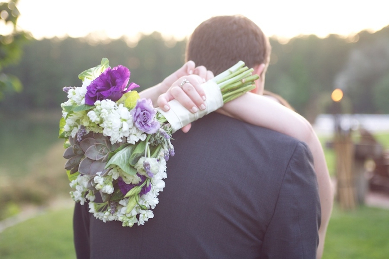 Purple & Green Rustic North Carolina Wedding  via TheELD.com