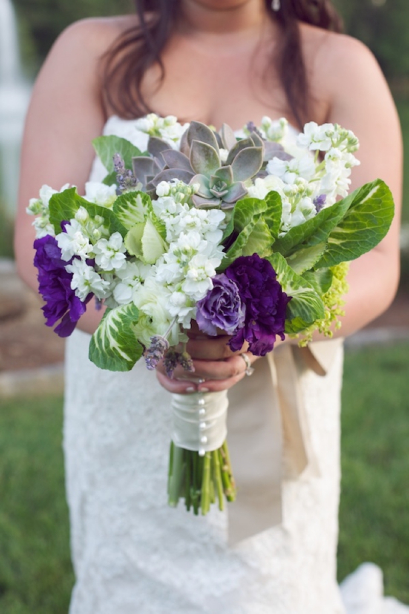 Purple & Green Rustic North Carolina Wedding  via TheELD.com