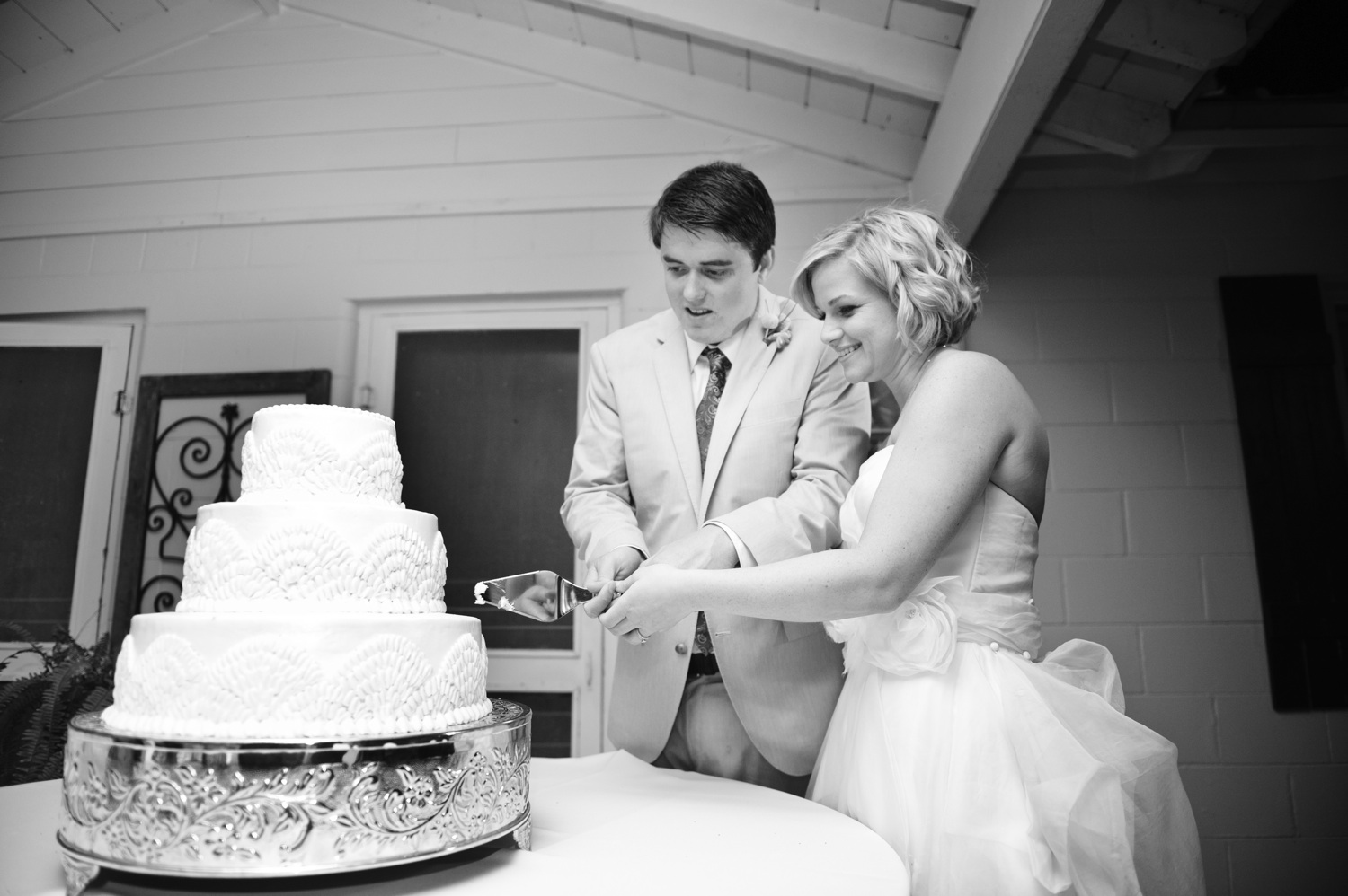 Eclectic Yellow & Gray Lakeside Wedding via TheELD.com