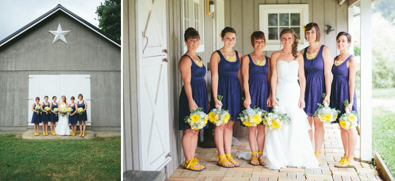 Yellow & Navy Rustic Ohio Wedding By BRAUNphotography via TheELD.com