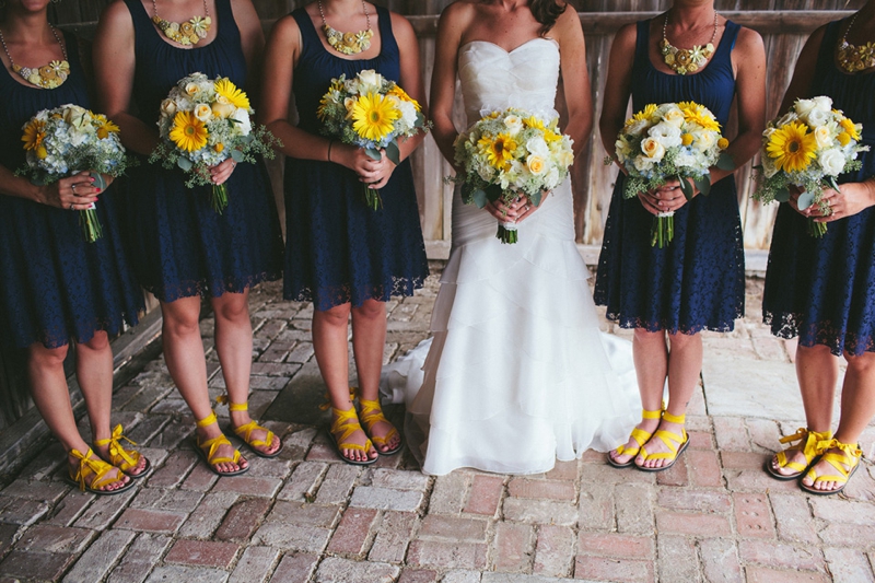 Yellow & Navy Rustic Ohio Wedding By BRAUNphotography via TheELD.com