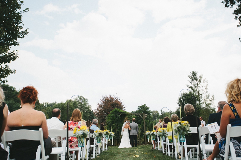 Yellow & Navy Rustic Ohio Wedding By BRAUNphotography via TheELD.com