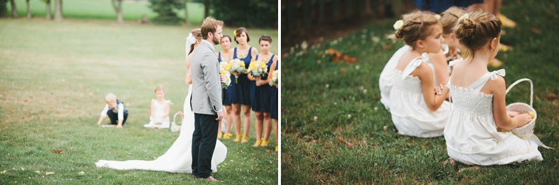 Yellow & Navy Rustic Ohio Wedding By BRAUNphotography via TheELD.com